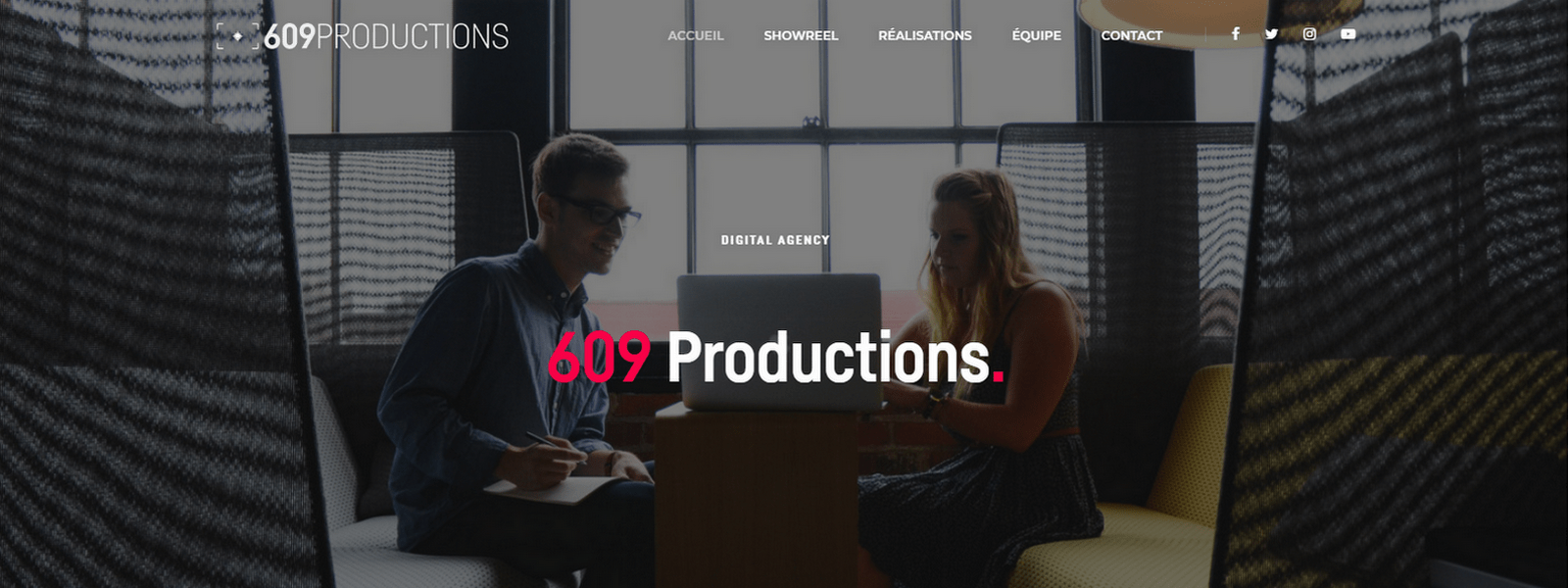 609 Productions - projet réalisé par Agence web Nity Pro (Florian LEROY)