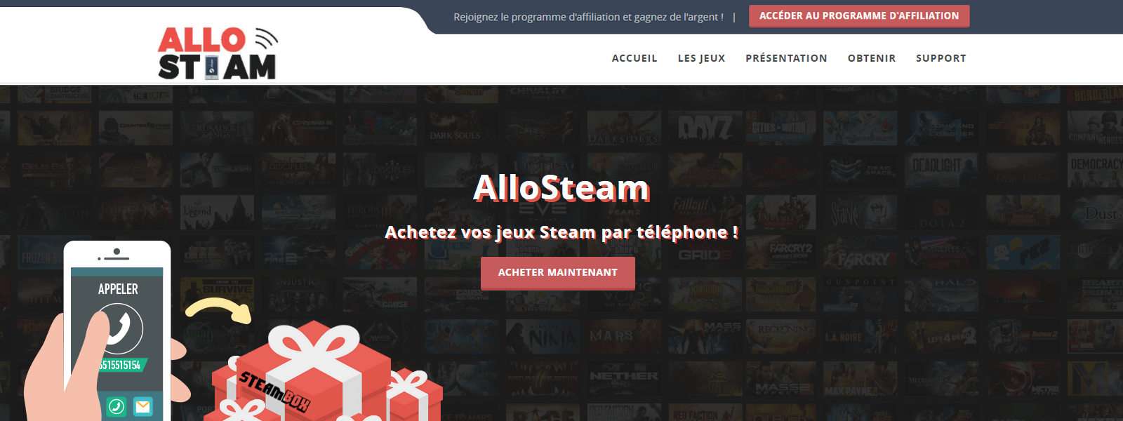 AlloSteam - projet réalisé par Agence web Nity Pro (Florian LEROY)