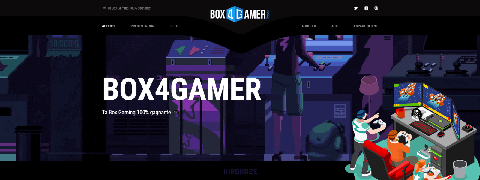 Box4Gamer - projet réalisé par Agence web Nity Pro (Florian LEROY)