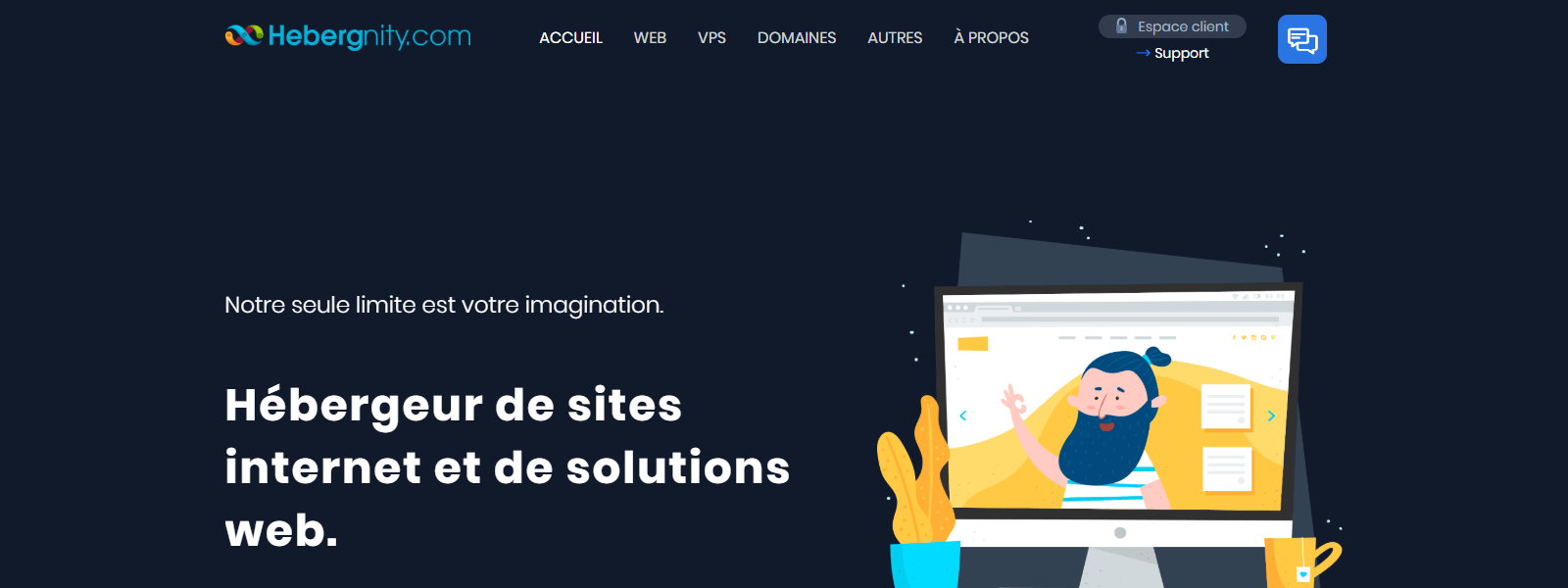 Hebergnity - projet réalisé par Agence web Nity Pro (Florian LEROY)