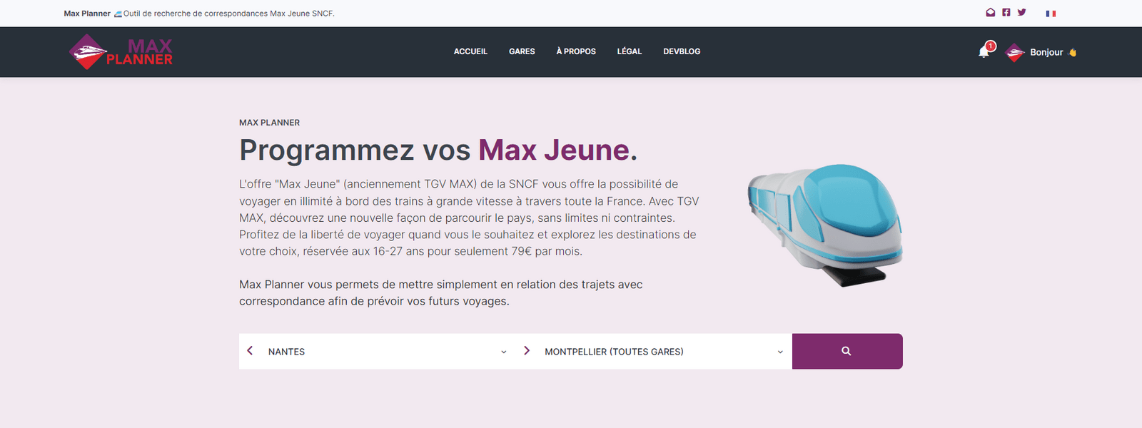 MaxPlanner - projet réalisé par Agence web Nity Pro (Florian LEROY)