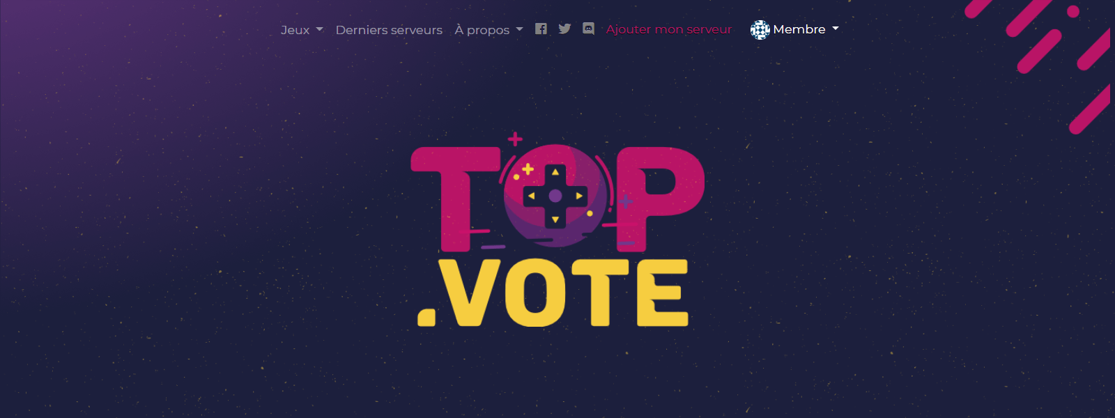 Top.vote - projet réalisé par Agence web Nity Pro (Florian LEROY)